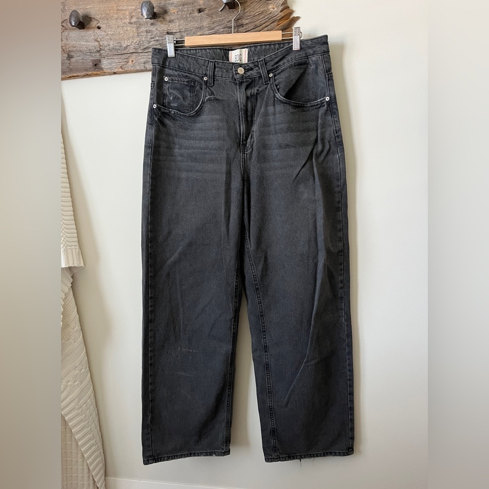 Urban Outfitters Mid Rise Black Baggy Jeans